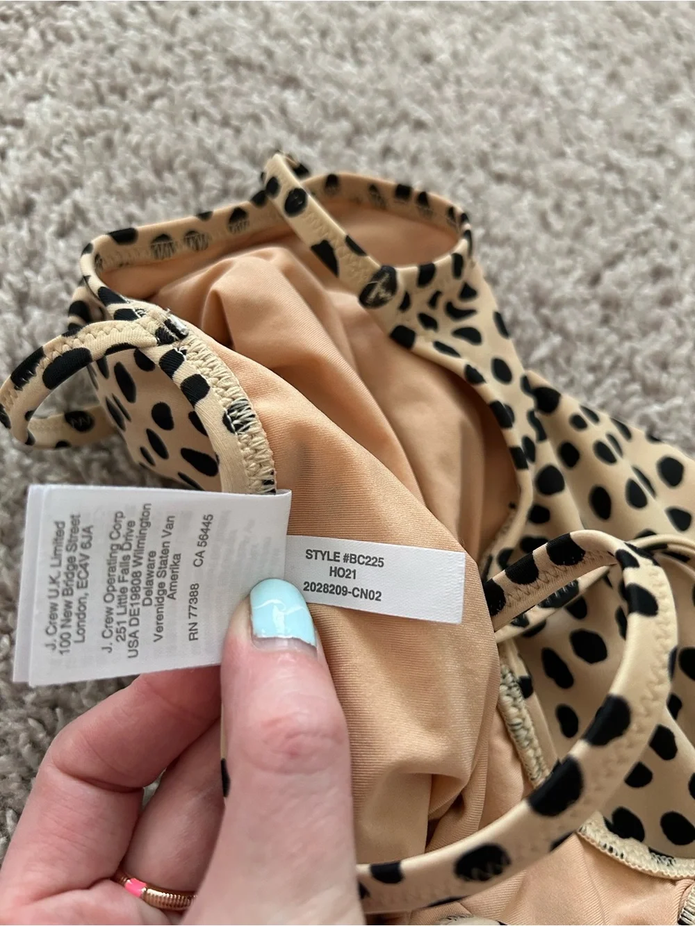 Crewcuts Cheetah Print One-Piece Swimsuit girls size 12
